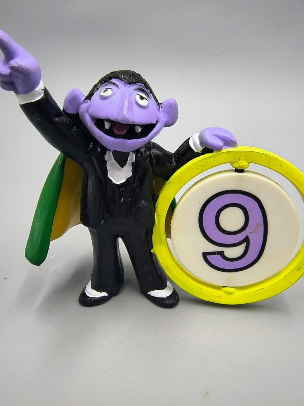 Sesame Street Count Number 9 Rotating Stars Cake Topper Pvc Figure Applause 3"